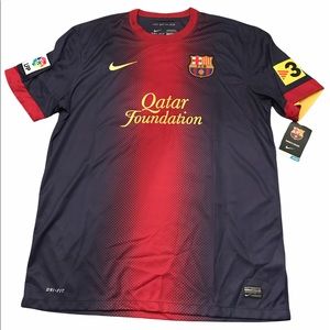 Authentic BNWT Nike Barcelona #10 Messi Jersey. Size Large.
